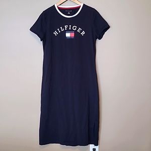 Tommy Hilfiger Logo Women's Navy Shirt Dress